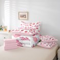 thumbnail image 6 of jejeloiu Ocean Life Axolotl 7pcs Bedding Comforter Set,Cute Strawberry Floral Queen Bedding Sets For Sealife Lover Reversible, 6 of 8