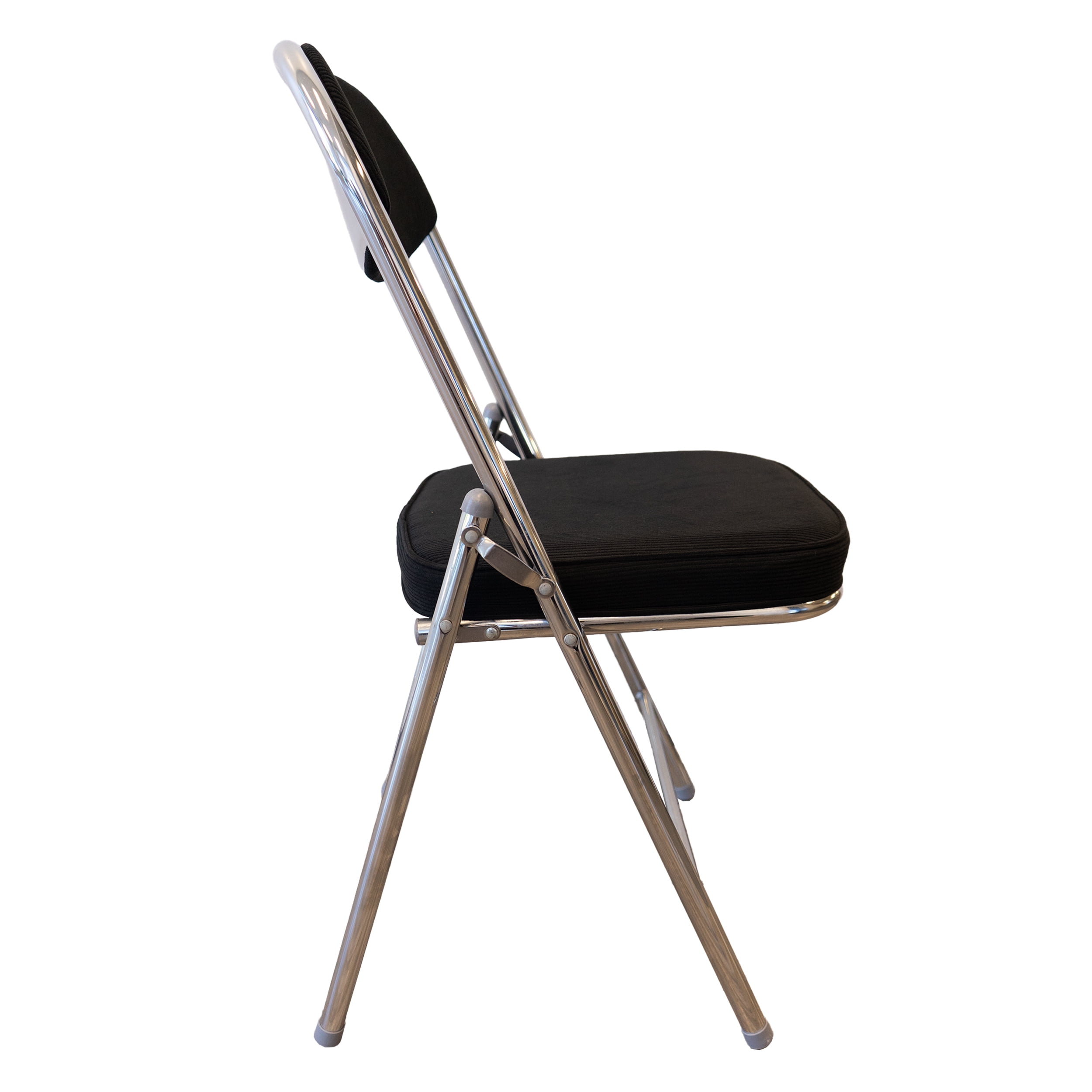 RTC Group Vurban Furniture Padded Folding Chairs with Cushion, Durable & Portable Foldable Fabric Chairs for Indoor & Outdoor, Party, Dining, Work, Banquet - Black, Set of 2