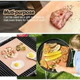 thumbnail image 7 of LQQBOX Copper Grill Mats for Outdoor Grill, Set of 4 Grill Mats, Non Stick BBQ Grill Mats & Baking Mats, Resuable and Easy to Clean, Works on Gas Charcoal and Electric BBQ-15.75 x 13 Inch, 7 of 7
