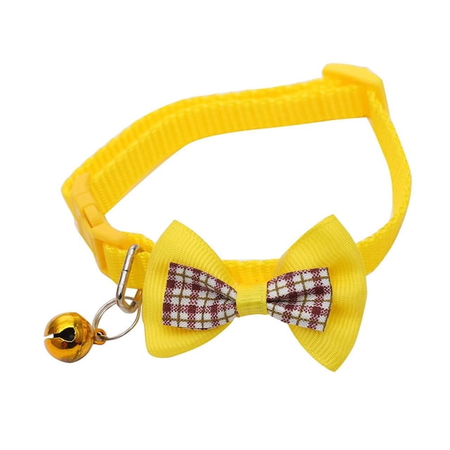 Collar ajustable con lazo para gatitos, con lazo y lunares, W3, campana para cachorros, Z1F7