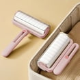 thumbnail image 5 of Foldable Extra Large Tearable Lint Roller - Portable Pet Hair Remover for Clothes and Upholstery, Easy-To-Tear Sheets to Remove Pet Fur, Compact Design for Travel and Home, 6.85*9.45in, Pink, 5 of 6
