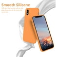 thumbnail image 2 of for iPhone XR Case, [Silky and Soft Touch Series] Premium Soft Silicone Rubber Full-Body Protective Bumper Case Compatible with Apple iPhone XR 6.1 inch (Orange), 2 of 15