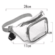thumbnail image 2 of Riñonera transparente, cinturón impermeable, con tirantes ajustables para eventos, juegos y conciertos, Gris, 2 of 5