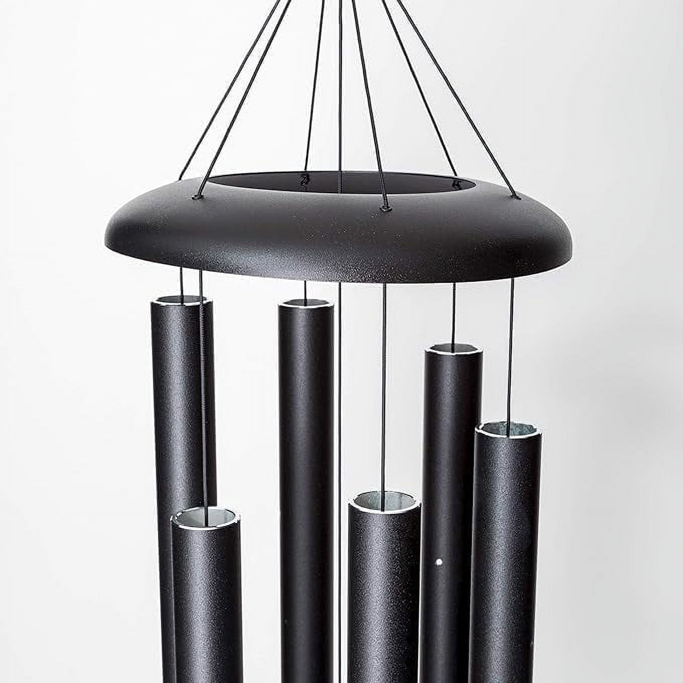 44" Premium Aluminum Black Wind Chimes - Perfect for Outdoor Zen Atmosphere, Garden, Patio, and Backyard Decoration with Wind Catcher, Ideal Gift