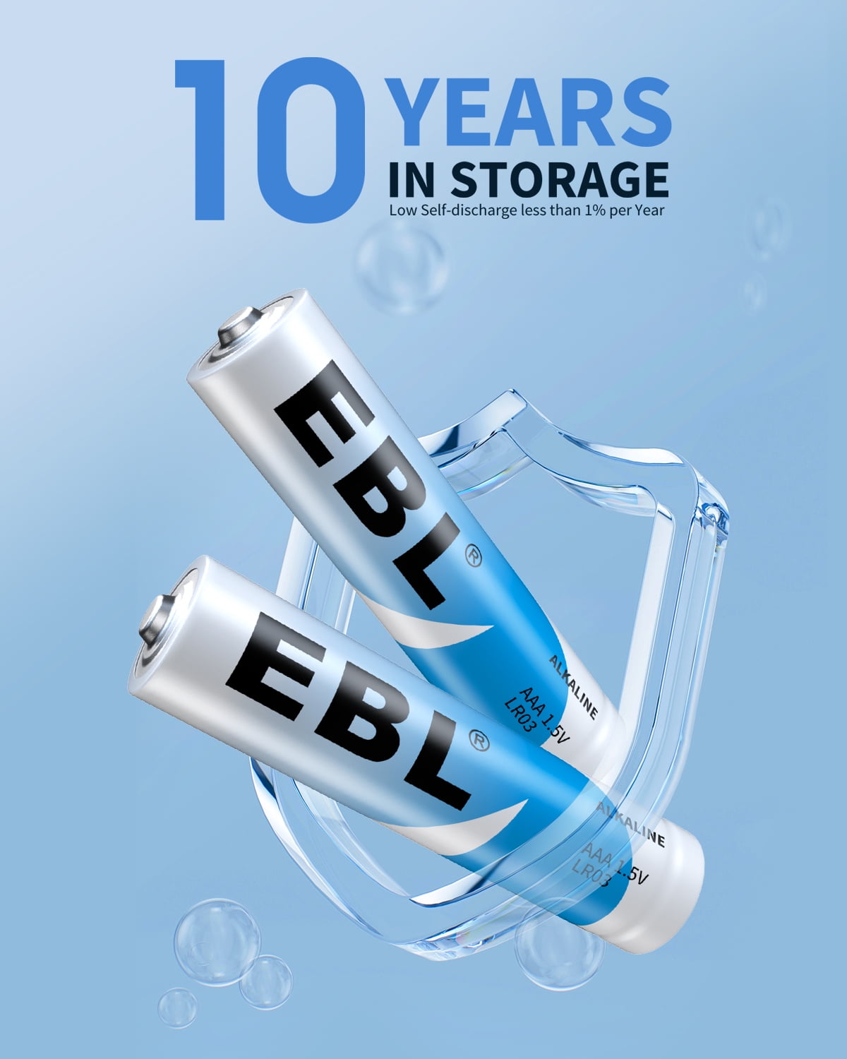 EBL AAA Batteries 72-Pack Value Pack  Triple A Alkaline Batteries, Anti-Leak, Anti-Corrosion, Ideal for Household and Business , Non-Rechargeable