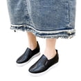 thumbnail image 2 of NOKIO Womens Loafers Comfort Casual Quilted Leather Slip On Sneakers Mesh Breathable Comfortable Casual Shoes Women Leather Mesh Sneakers Women Wedges Sneakers with Hidden Heel Walking Shoes, 2 of 4