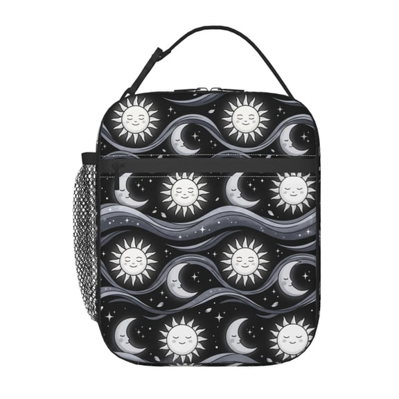 Moon And Sun Insulated Lunch Box Reusable Lunch Bag Women Men Cooler Tote Bag For Women & Men Work Picnic Travel Office