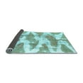 thumbnail image 2 of Ahgly Company Indoor Square Abstract Light Blue Modern Area Rugs, 7' Square, 2 of 4