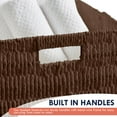 thumbnail image 3 of Ornavo Home Wicker Storage Cubes Bin, 10.5 Inch Storage Shelf Basket Collapsible Natural Hand Woven Paper Storage Cube Bin with Handles - Set of 6, Brown, 3 of 7