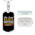 thumbnail image 2 of Lack Nothing Psalm 23:1 Stainless Steel or 18k Gold Premium Swivel Dog Tag Keychain, 2 of 10