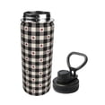 thumbnail image 2 of Fotbe Black Plaid Heart Pattern 18 Oz Sports Insulated Kettle Vacuum Cup Stainless Steel Travel Mug Cup Thermal Flask,Insulated Kettle for Cycling Gym Basketball Outdoor, 2 of 7