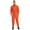 Orange, variant on Men's Long Sleeve Coverall Action Back Coverall with Zipper Pockets Mechanic Uniform Jumpsuit Gray 170/L