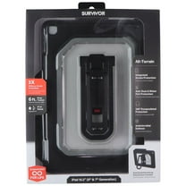 Survivor All-Terrain Carrying Case for 10.2" Apple, Logitech iPad (9th Generation), iPad (8th Generation), iPad (7th Generation) Tablet, Apple Pencil, Stylus - Black - Shock Absorbing, Drop Resista...