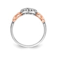 thumbnail image 3 of 14K White and Rose Pink Gold Infinity Ring with Diamond Accents, 3 of 4
