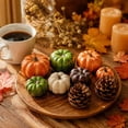 thumbnail image 6 of 9 Pcs Mini Resin Pumpkins for Fall Halloween Thanksgiving Decor, Artificial Rustic Pumpkin Figurines, Small Fake Pumpkins for Home Table Centerpiece, Garden, Crafts, Autumn Bowl Filler, 6 of 6