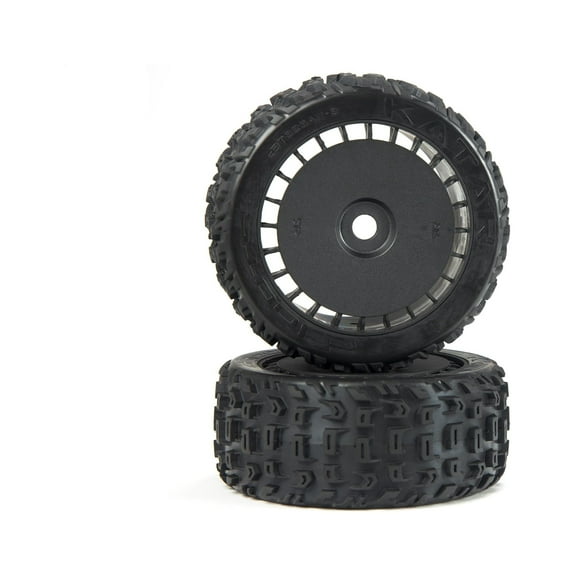 ARRMA dBoots Katar T Belted 6S Tire Set Glued Blk 2 ARA550097 RC Tire