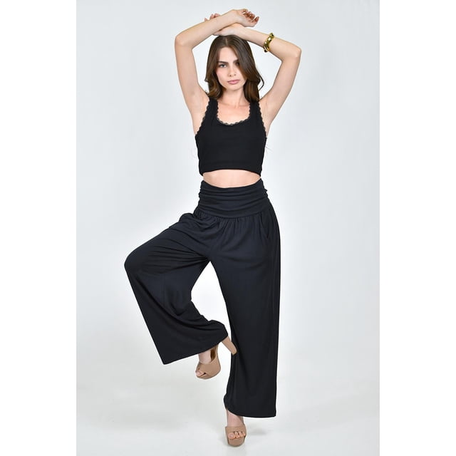 Pantalon Palazzo Roman Fashion /Juvenil, 7419 (Negro) negro EG