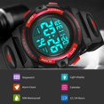 thumbnail image 3 of Relojes para niños, reloj deportivo digital para niños al aire libre multifunción impermeable reloj digital con alarma de luz LED oso de fresa  Electrónica, 3 of 5