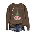 thumbnail image 2 of EGNMCR Chandails en Molleton à Capuche pour Femmes, Chandails en Molleton pour Femmes, Chandail à Capuchon Décontracté à Manches Longues de Noël Mode Décontractée à Manches Longues Col Rond Imprimé Chandails en Molleton Blouse pour Femmes, 2 of 4