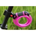 thumbnail image 3 of Cadenas de Vélo Haute Sécurité Combinaison Réinitialisable à 5 Chiffres Meilleur pour Vélo Extérieur, 1.2mx12mm Rose, 3 of 6