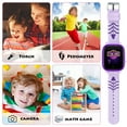 thumbnail image 3 of TOPCHANCES 4G Kids Smart Watch for Boys Girls, 1.4" Touch Screen Smartwatch with GPS Tracker, IP67 Waterproof Smart Phone Watch, Purple, 3 of 11