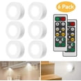 thumbnail image 1 of Cabinet Lights Led With Remote Control, Cabinet Lights 6 Pieces Cabinet Lighting Led Night Light Cabinet Lighting Led Cabinet Light For Bedroom, Wardrobe, Cabinet, Kitchen - White, 1 of 7