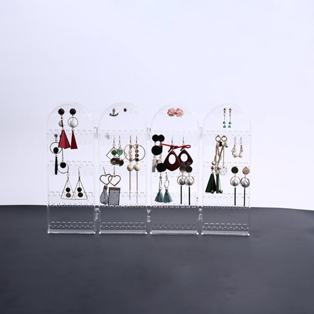 Raindrops Exhibidor De Aretes Transparente Para Joyería Con Compacto Y Protección