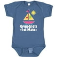 thumbnail image 3 of Inktastic Grandpas First Mate Girls Pink Sailboat Girls Baby Bodysuit, 3 of 5