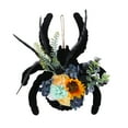 thumbnail image 2 of LHNFT 12 Inch Halloween Spider Wreath with Sunflower Rose Artificial Horror Wreaths for Front Door Indoor Outdoor Halloween Door Hanger Hanging Decorations for Wall Window Home Party Decor, 2 of 9
