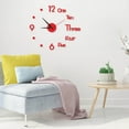 thumbnail image 6 of Matoen Large Wall Clock for Living Room Decor, Frameless DIY Modern 3D Wall Clock with Numbers Stickers for Home Bedroom Office Wall Decorations Ideas(Black), 6 of 7