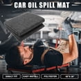 thumbnail image 2 of Unique Bargains 3 Pcs Car Oil Spill Mat 60'x 36' Reusable Garage Floor Mat Under Car Backing Absorbent Pad Black, 2 of 7