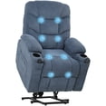 thumbnail image 1 of HOMCOM Fauteuil Inclinable Releveur avec Massage Fauteuil Inclinable Électrique Bleu, 1 of 10