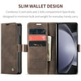 thumbnail image 2 of ELEHOLD Luxury Leather Wallet Case for Samsung Galaxy Z Fold7 with Card Slots Money Pocket Kickstand Magnetic Closure Shockproof Anti-Scratch Purse Case for Samsung Galaxy Z Fold7 ,Coffee, 2 of 11