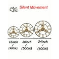 thumbnail image 6 of Black 16 Inch Gears Circular Metal Wall Clock, Silent Non-ticking Decorative Clock For Living Room, Kitchen, Bedroom Or Office, 6 of 6