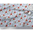 thumbnail image 2 of Soimoi Velvet Fabric Leaves & Strawberry Fruits Fabric Prints By Yard 58 Inch Wide, 2 of 3