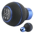thumbnail image 1 of Knob 5 Speed Gear  Knob Stick Aluminium Alloy And Leather Manual Automobiles Accessory, 1 of 8