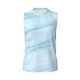 thumbnail image 6 of Picia Light Blue Marble mens Cotton Tank Undershirts , Moisture-wicking Ribbed Tanks, Lightweight Cotton Tank Undershirts-Large, 6 of 8