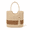 Off-white, variant on Woven Tote Bag with Contrast Fringes, Trendy Straw Shoulder Bag with High Capacity and Ecofriendly Fabric, Versatile Top-Handle Handbag for Summer Travel, Beach, and Daily Commute