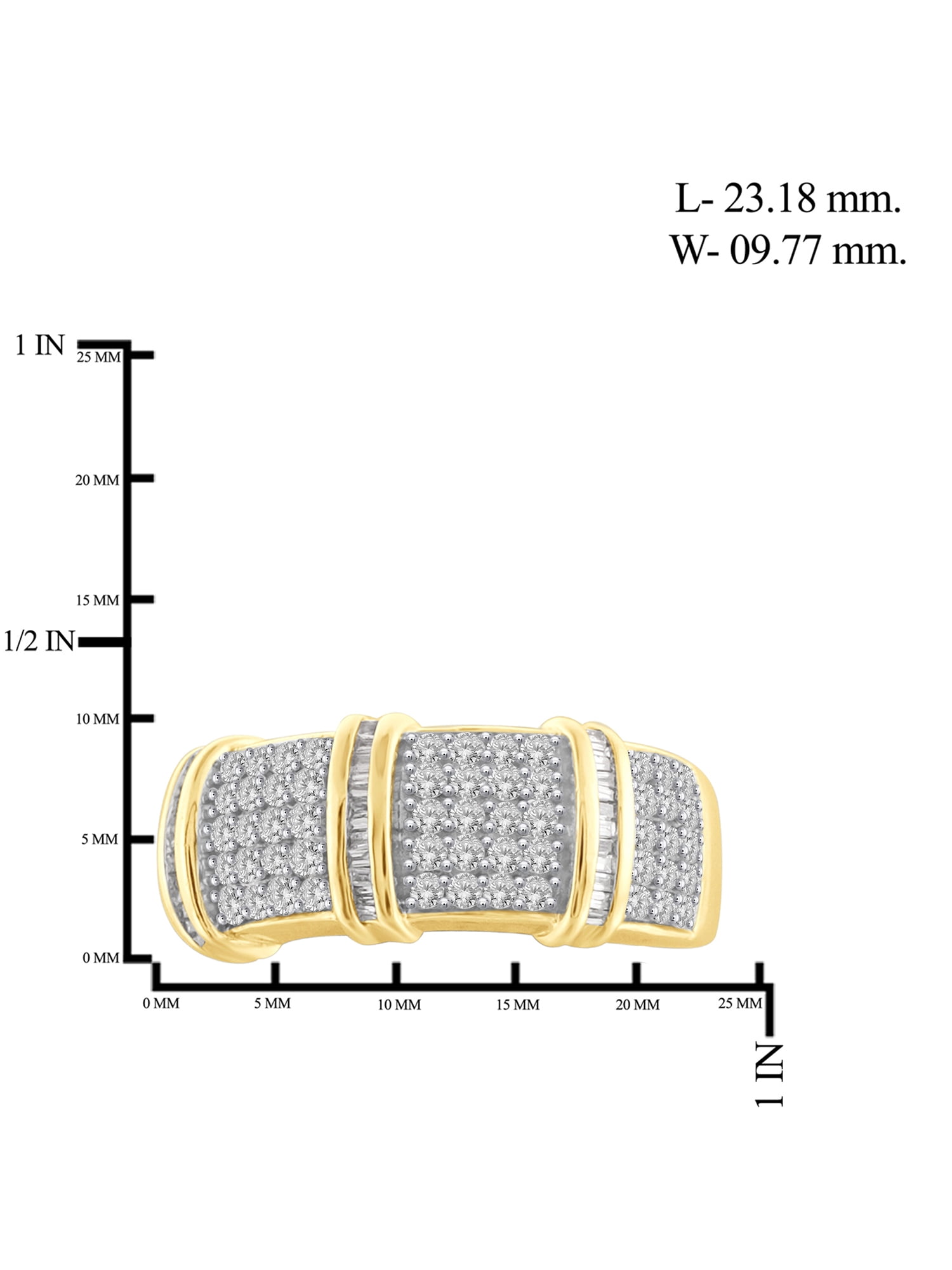 JewelersClub Diamond Rings for Women – 1.00 Carat White Diamond Ring Jewelry– 14K Gold-Plated Silver Bands for Women –– Ring by JewelersClub
