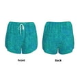 thumbnail image 4 of Disketp Blue Green Glitter Print Women's Shorts Workout Shorts for Athletic Gym Running Shorts with Phone Pockets XX-Large, 4 of 8