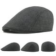 thumbnail image 1 of Newsboy Caps Classic Advanced Flat British Western Style Men Hat for Daily Wear, 1 of 8