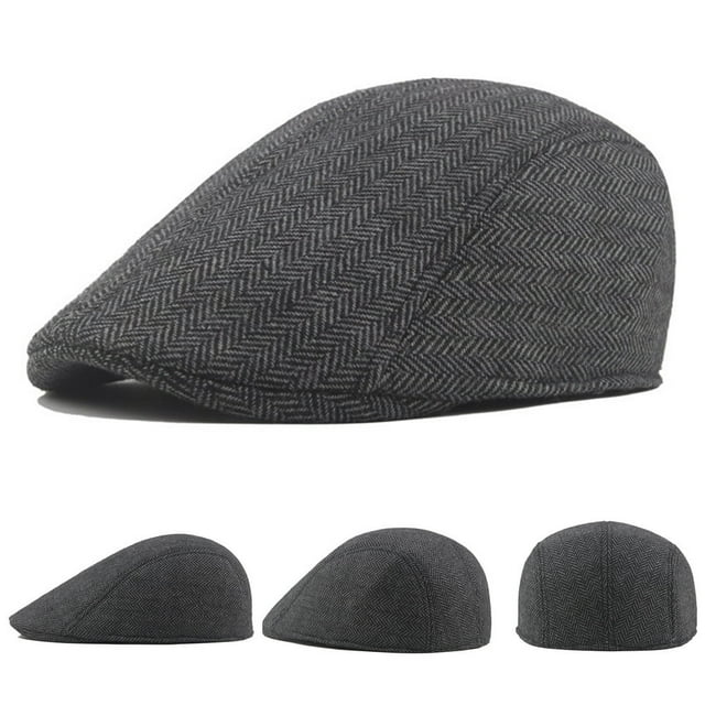 Newsboy Caps Classic Advanced Flat British Western Style Men Hat for Daily Wear