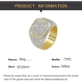 thumbnail image 2 of 14K Gold Wide Face Densely Set Moissanite Ring, Multi-Layer Men's Hip-Hop Ring, A Layered Expression of Modern Fashion,Gifts for Dad, 2 of 6
