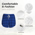 thumbnail image 5 of Disketp Buffalo Plaid Blue Black Print Women's Shorts Workout Shorts for Athletic Gym Running Shorts with Phone Pockets Medium, 5 of 8