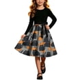 thumbnail image 2 of Piuwrlz Girls Halloween Party Dresses Kids Girl Cos Perform Dress Orange Size 11 Years, 2 of 9