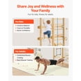 thumbnail image 3 of VEVOR Swedish Ladder Wall Gym 8-in-1 12-Level Solid Wood Gymnastic Stall Bars, 3 of 9
