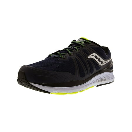 Saucony Men's Echelon 6 Navy / Citron Ankle-High Running Shoe - (Best High Mileage Running Shoes 2019)