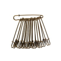 Bleiou 50 Pcs Large Safety Pins 4" Heavy Duty Extra Large Safety Pins, Brown