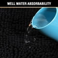 thumbnail image 5 of Bath Mat Bathroom Rug Bath Rugs for Bathroom Non Slip Bath Mats Extra Thick Chenille Rug 17" x 24" Absorbent Soft Shaggy Washable Dry Fast Plush Rugs for Bathtubs - Black, 5 of 6