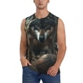 thumbnail image 6 of Daiia Wolf With Basketball Printed Men's Tank Tops,Casual Soft Sleeveless Gym Muscle Shirts Bodybuilding Tee-Large, 6 of 8